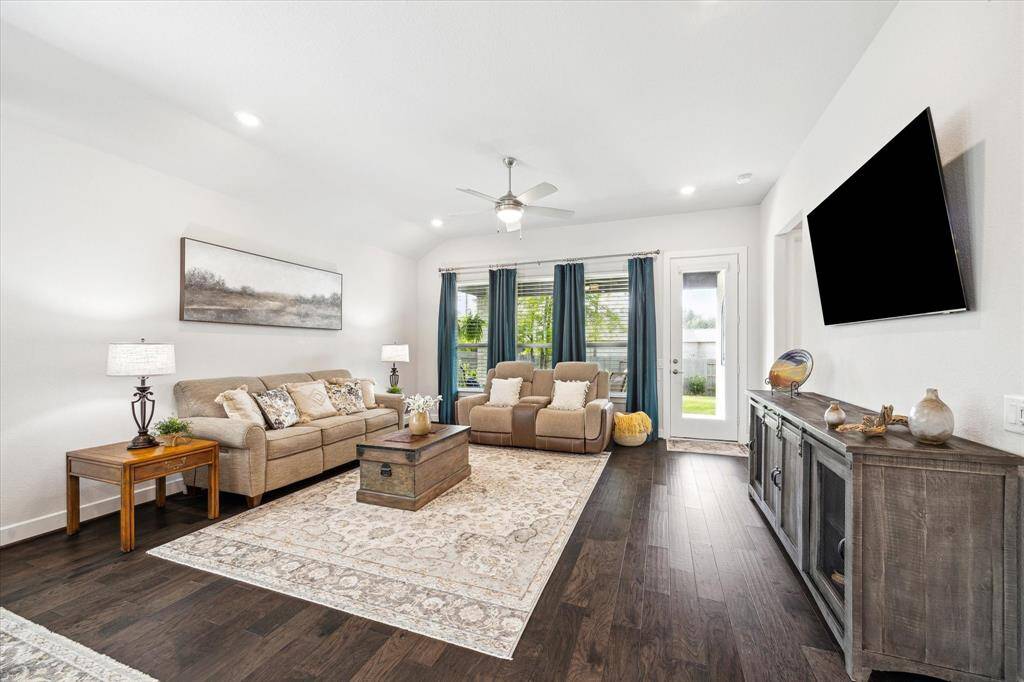 A second view of the living area, showing once again endless options with furniture placement.