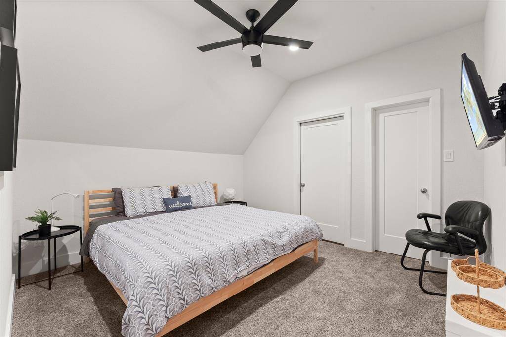 Bonus room recently added, currently being used as a guest room.  It features a nice closet and access to a large attic space with a window for emergency escape if needed.  This room could also serve as a home gym, craft room, secondary office, etc.