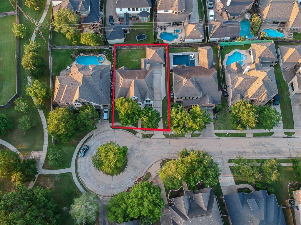 Aerial view of the home.
