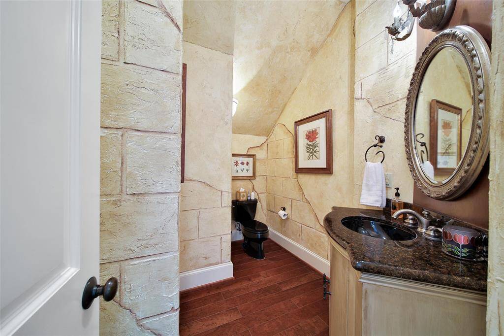 Half bathroom inside of the home.