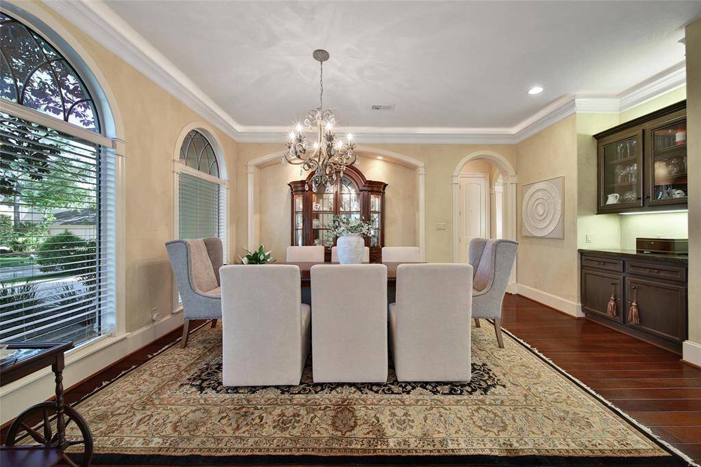 View of the dining from the front door, large space great for entertaining.
