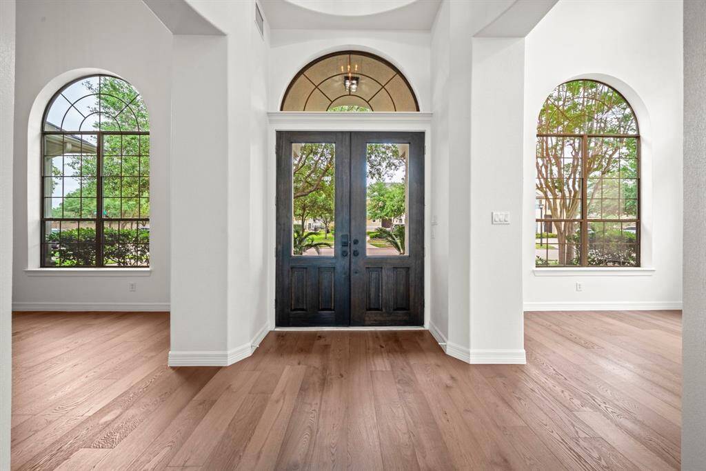 looking back at the front doors