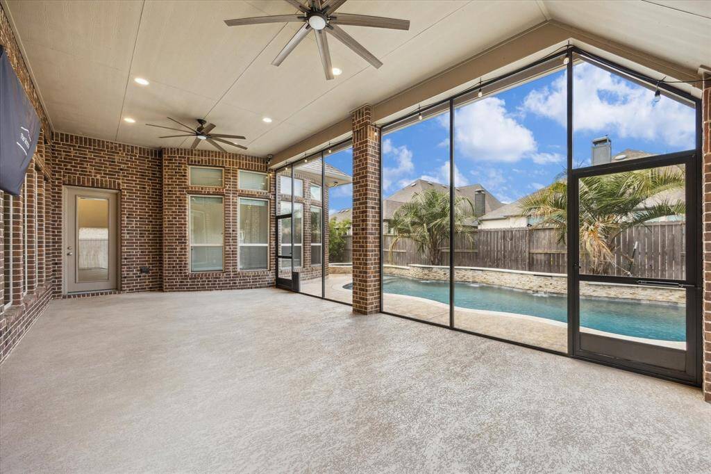 Fully screened in covered patio