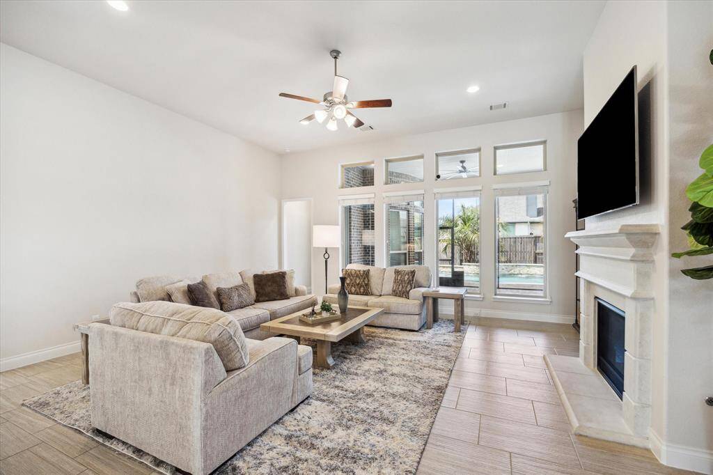Family room from kitchen