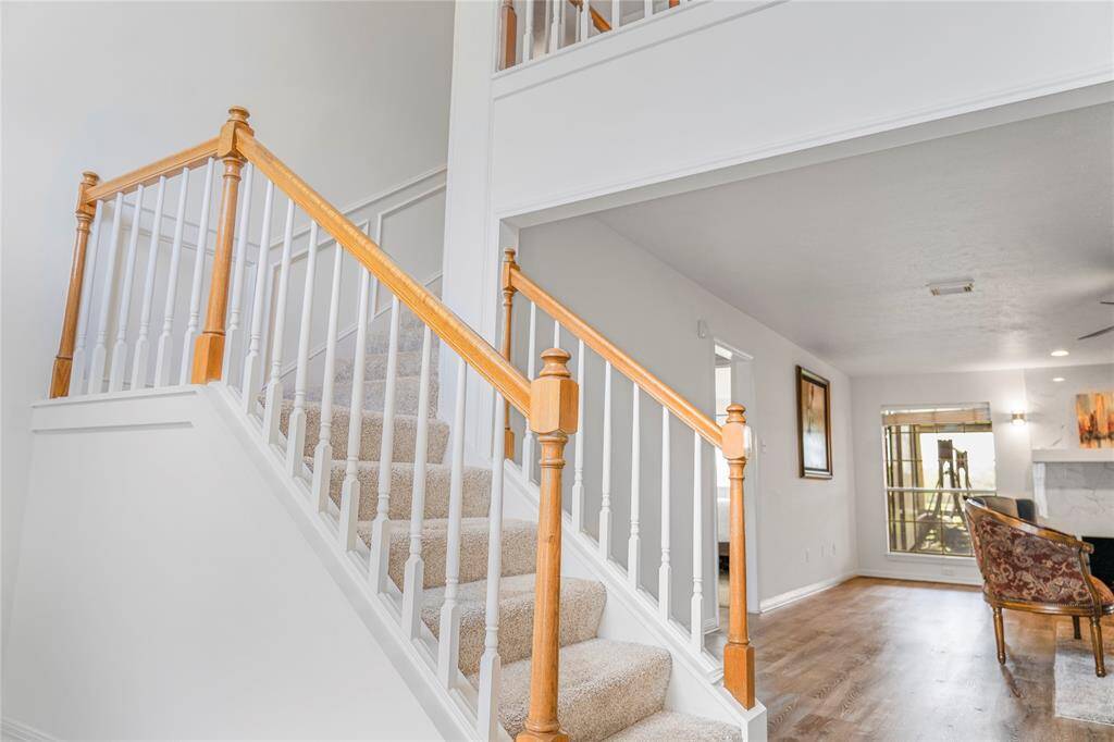 Foyer with talk ceiling!