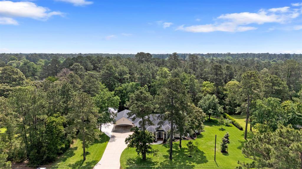 Ariel view from the front of the home.