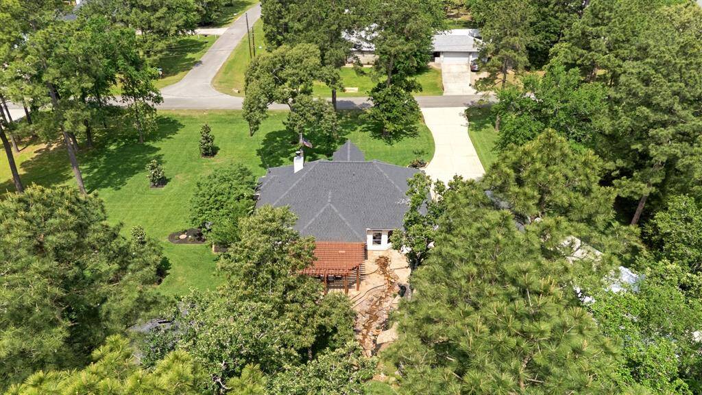 Ariel view from the back of the home.