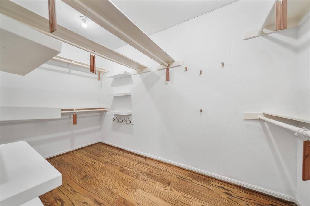 The primary walk-in closet offers a ton of space!