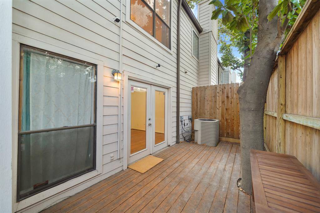 Plenty of room for a dining table or outdoor living area. All that's missing is some string lights!