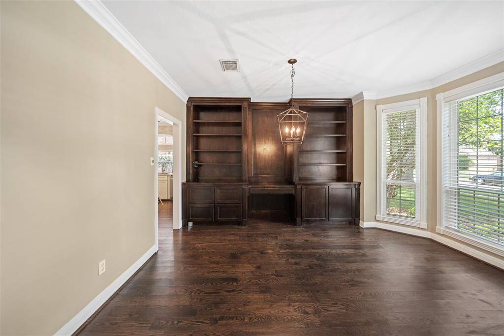 Formal dining room. Real wood floors.
