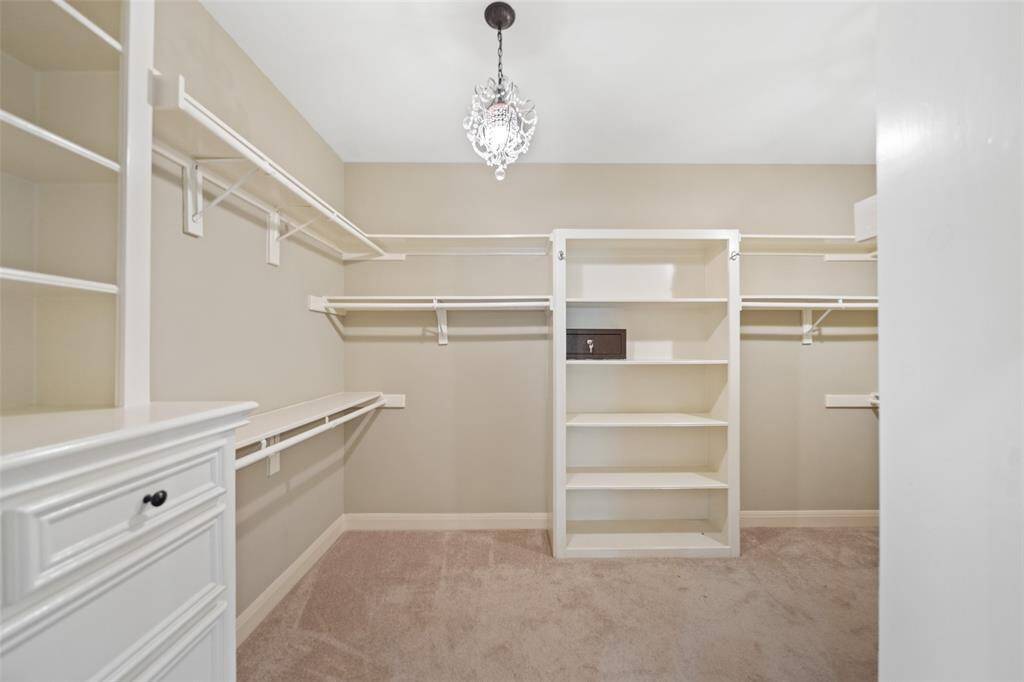 Large walk in closet.