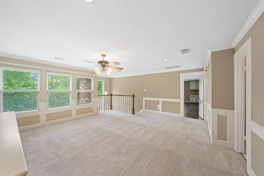 Another view of the upstairs family room.