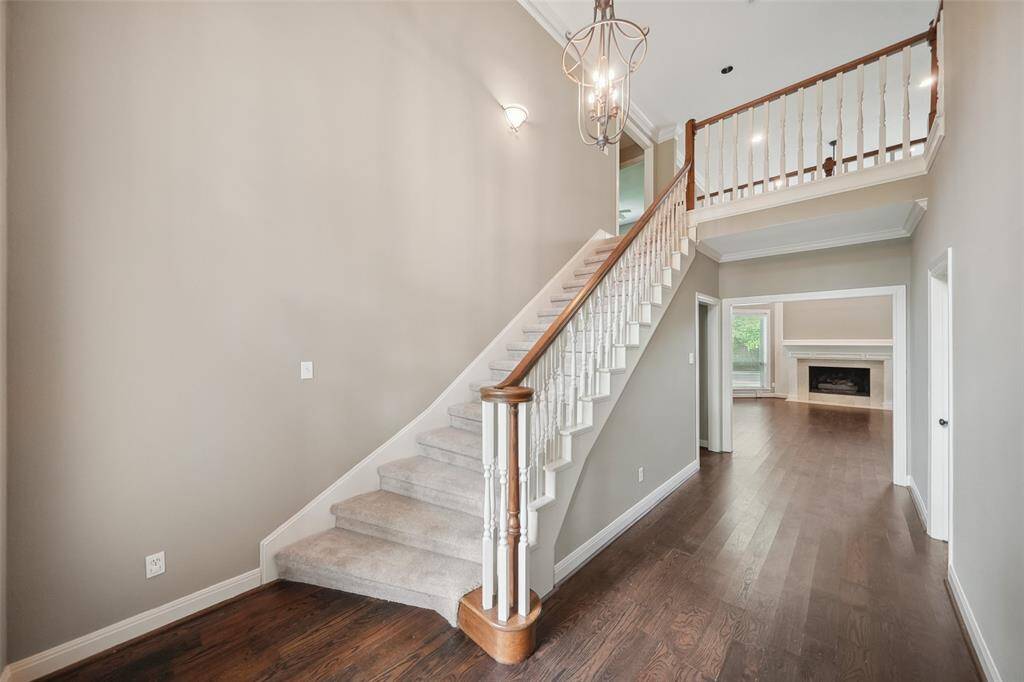 The entryway provides easy access to the formal dining room and formal living room.