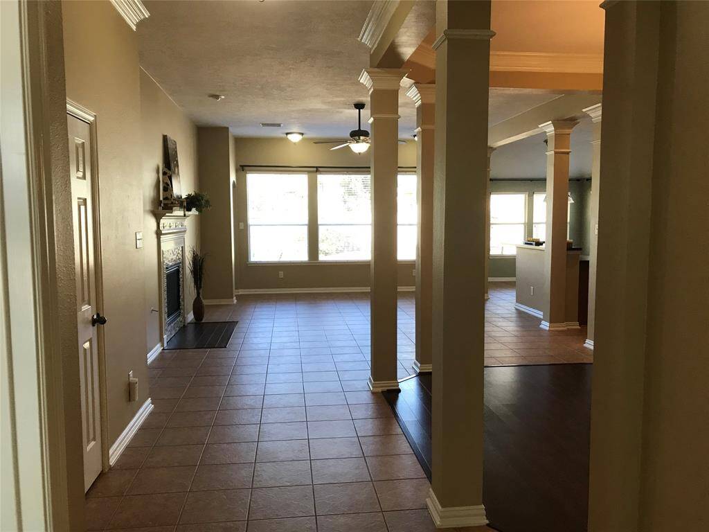 From entry on left coat closet to open family room