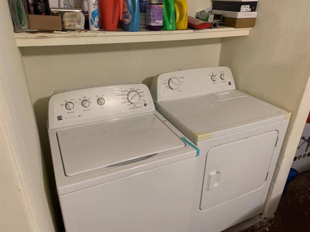 Washer and dryer provided for added value.