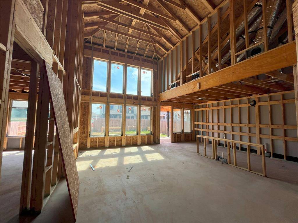 Living Room with wall of windows.