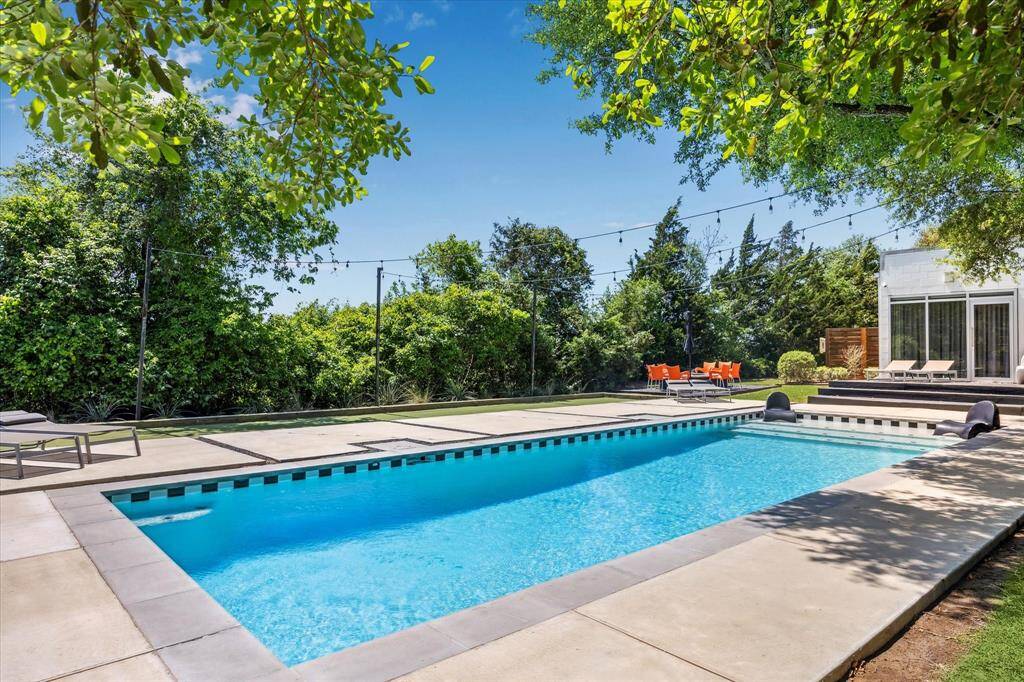 Not only was the pool resurfaced in 2022, but the seller updated the tile, light, concrete tile surround and pump at the same time.
