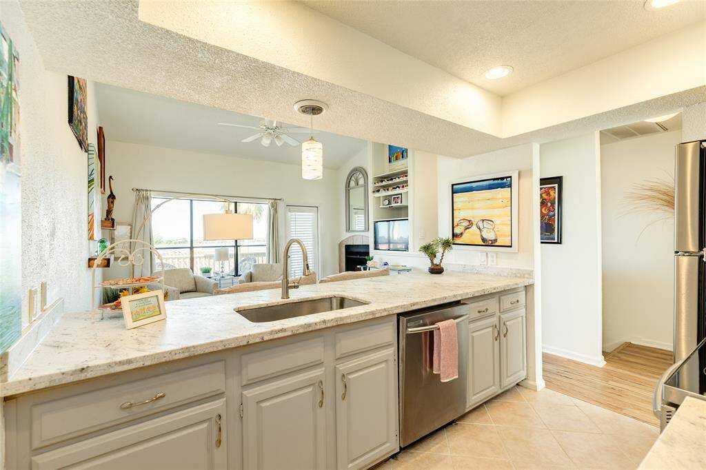 Visit with your guests and loved ones as you enjoy the water views when cooking.