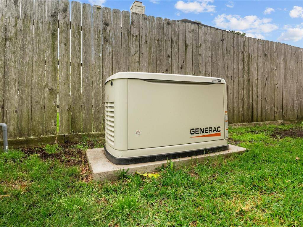 This home provides added peace of mind with a Generac home generator, ensuring reliable energy security during unexpected outages.
