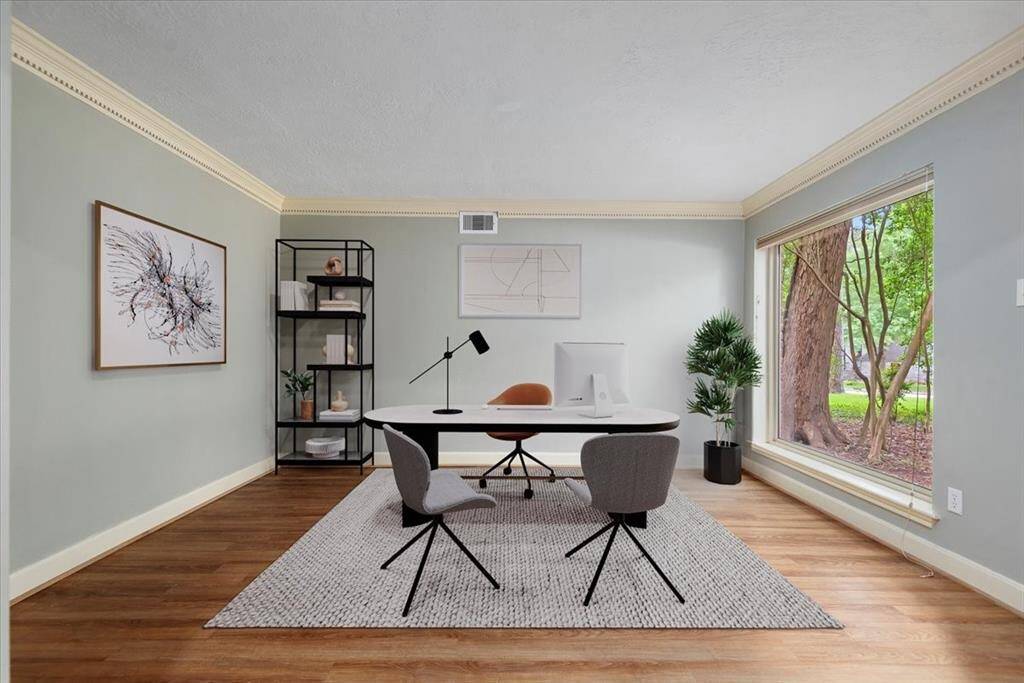 Staged office.
