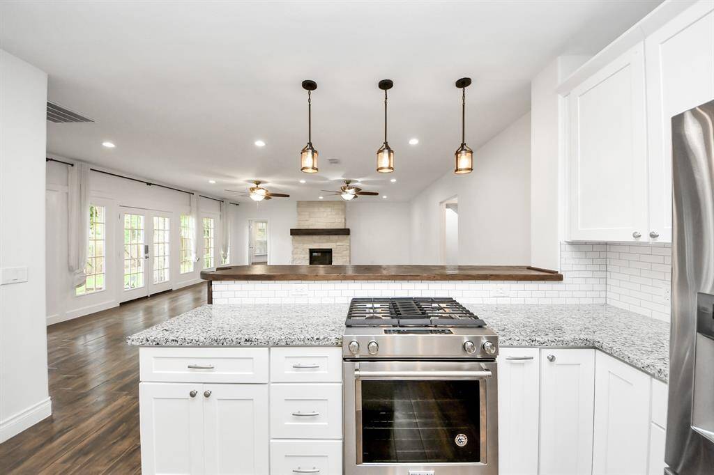 Entertain your guests from this open kitchen