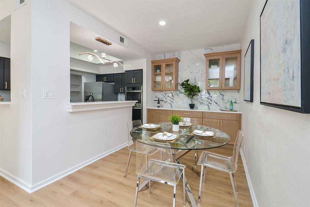 Dining room open to kitchen
