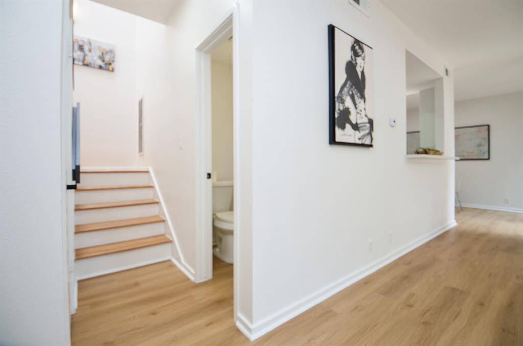 NEW WOOD Stair treads leading upstairs