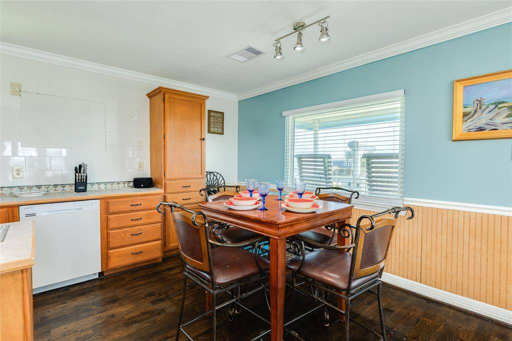 Dining space with extra built-ins.