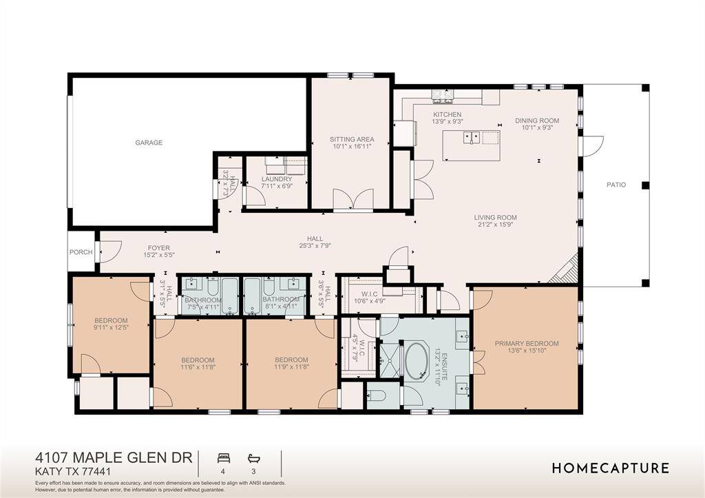 Floor plan for 4107 Maple Glen Drive