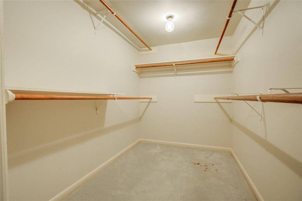 Spacious walk-in closet