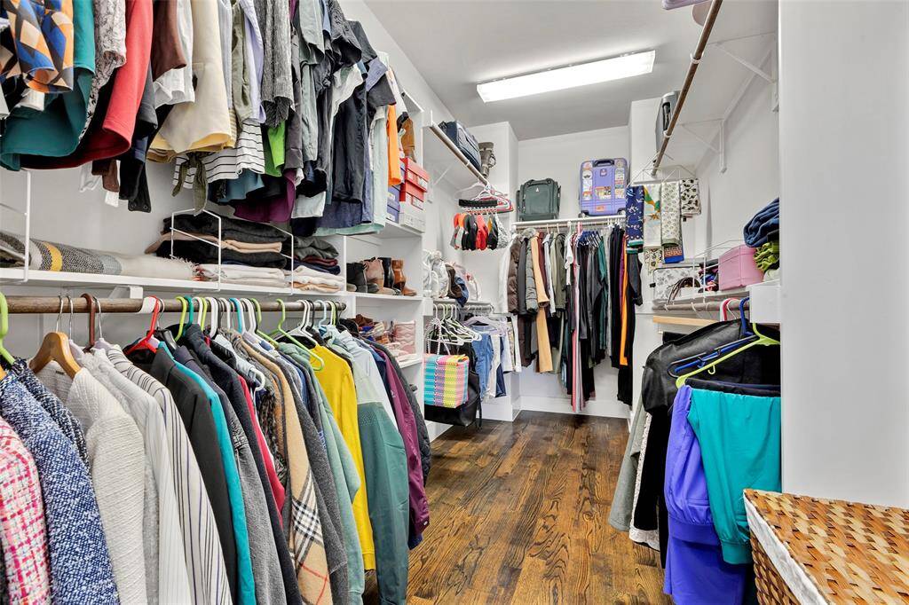 Organizational dream – this spacious walk-in closet in the primary bedroom offers plenty of room for all your storage needs.