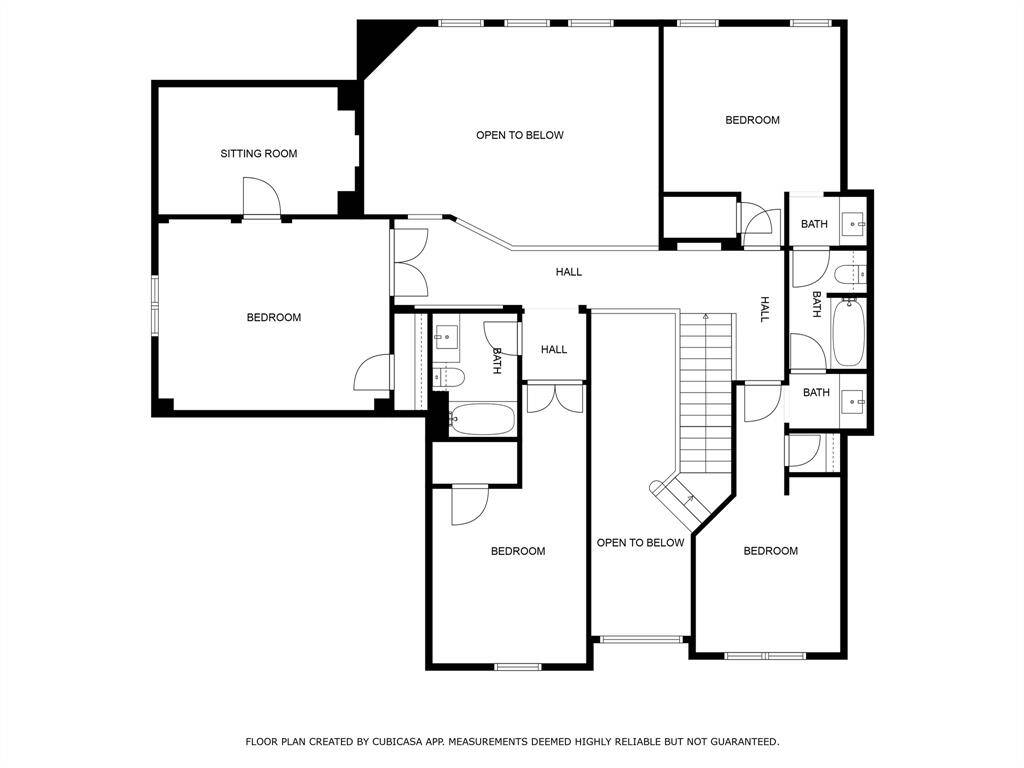 Floorpla-2nd floor...Note the space currently used as a bedroom with sitting room attached can be used as a gameroom & media room combo.