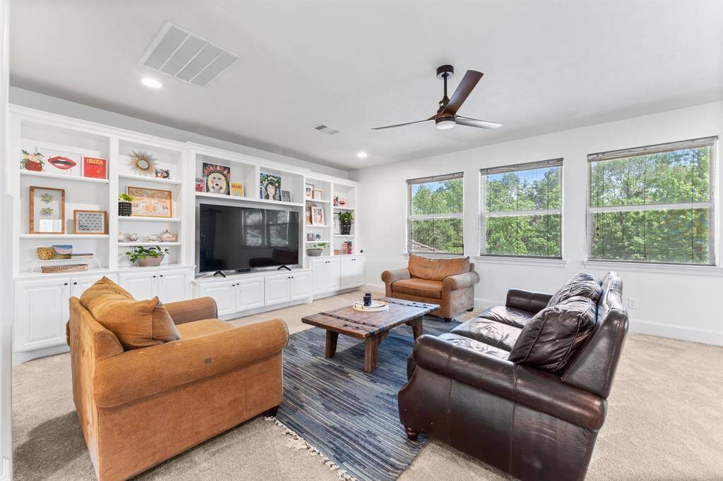 Upstairs living area, can be used as a game or media room