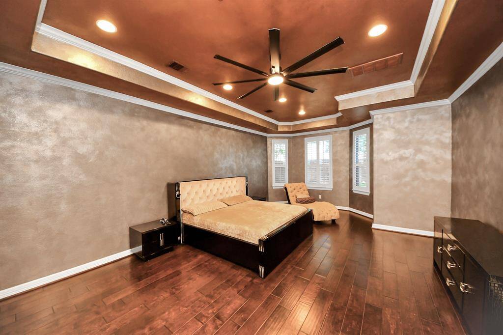 Huge primary bedroom with extra sitting area
