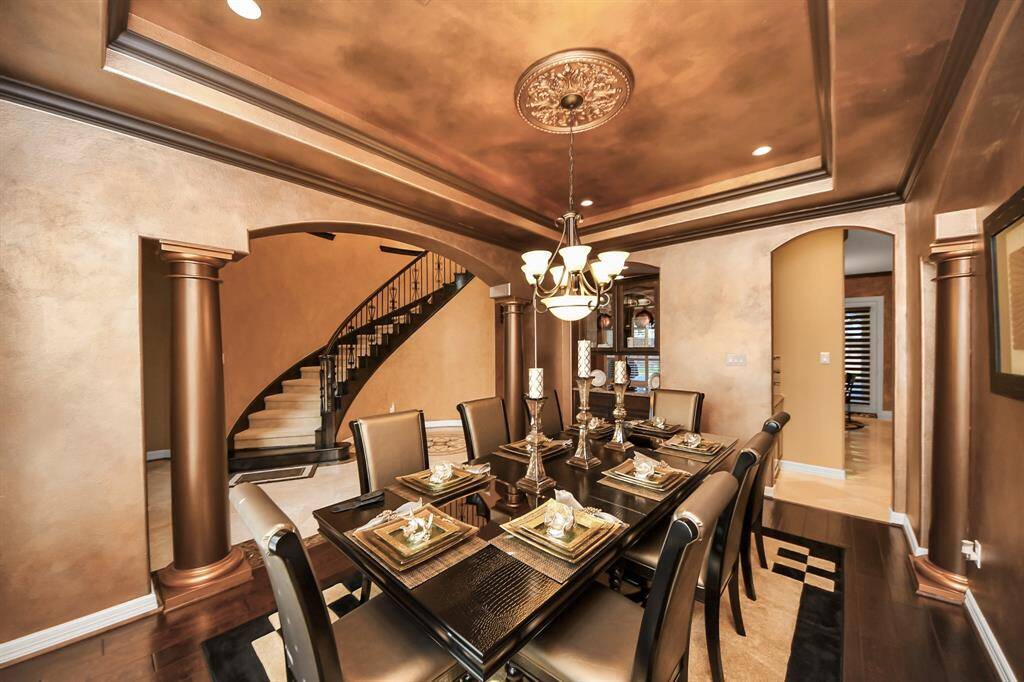 To the right, is the dining room for family dinners