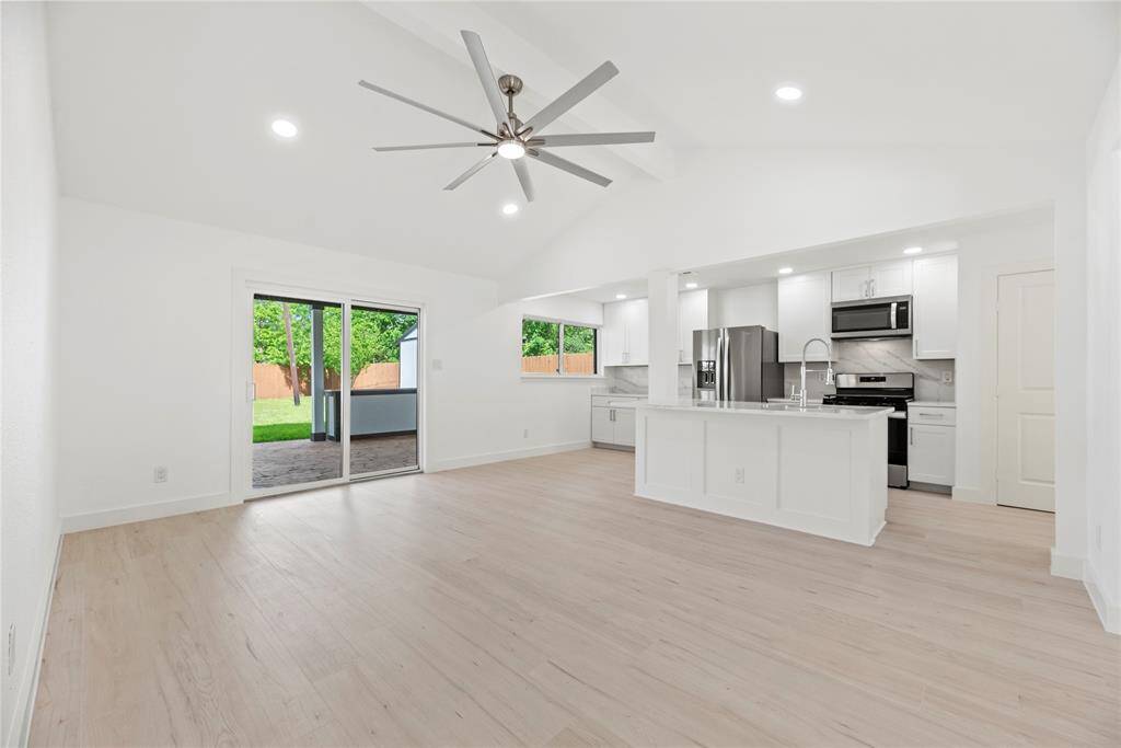 Large open living space is perfect for entertaining.