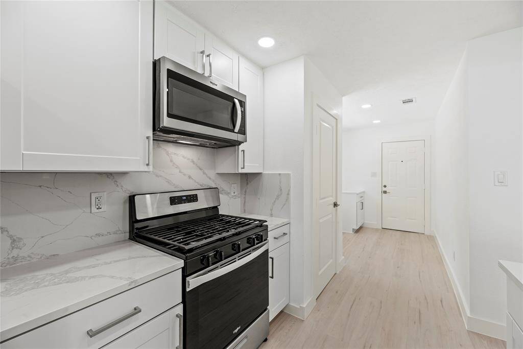 Plenty of cabinets for everything a chef needs.
