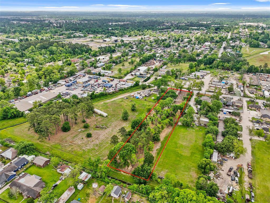 Aerial shot from the back
