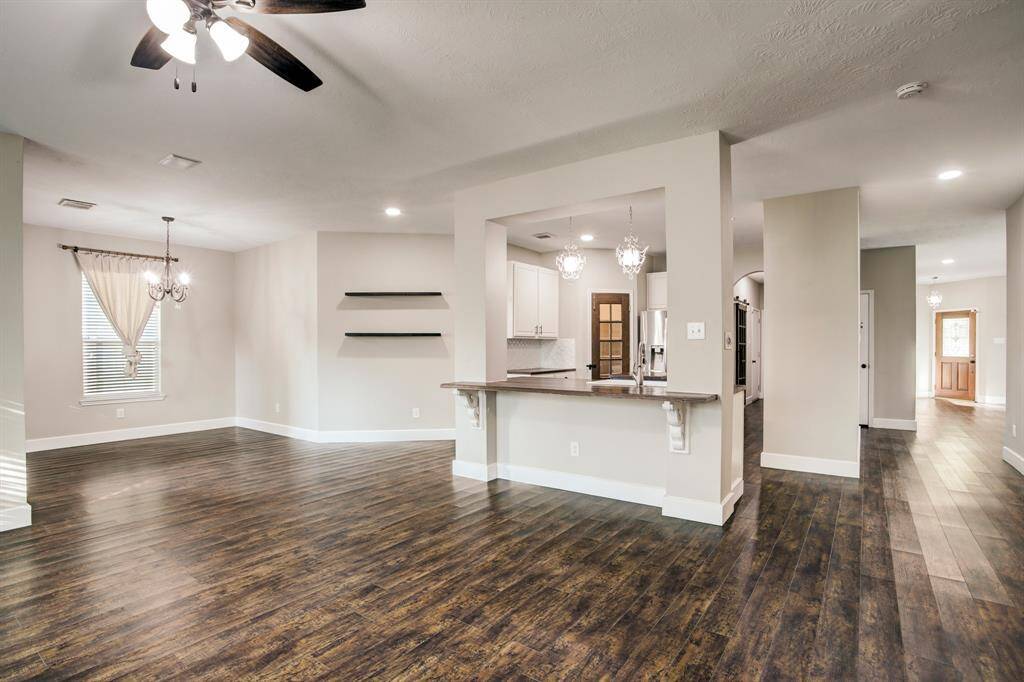 Family Room/Den is open to the kitchen.
