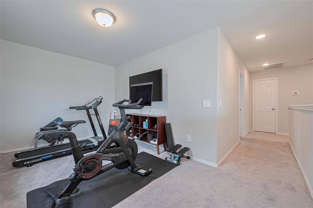 View of the hallway to the bedrooms from the game room