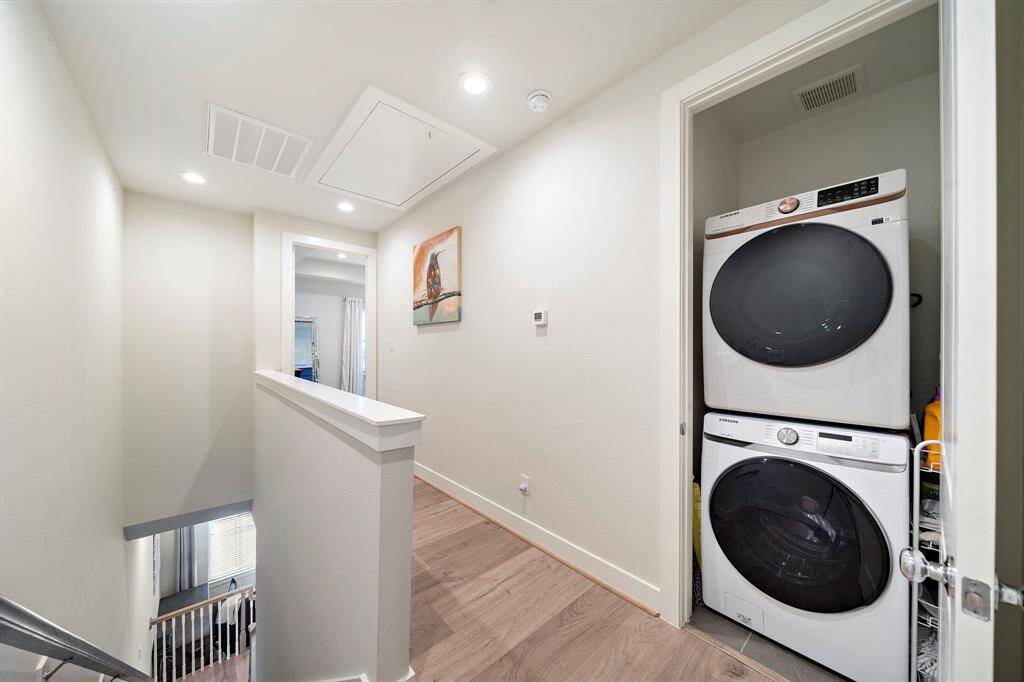 The third floor includes two bedrooms and your laundry room. This washer and dryer will convey with sale!