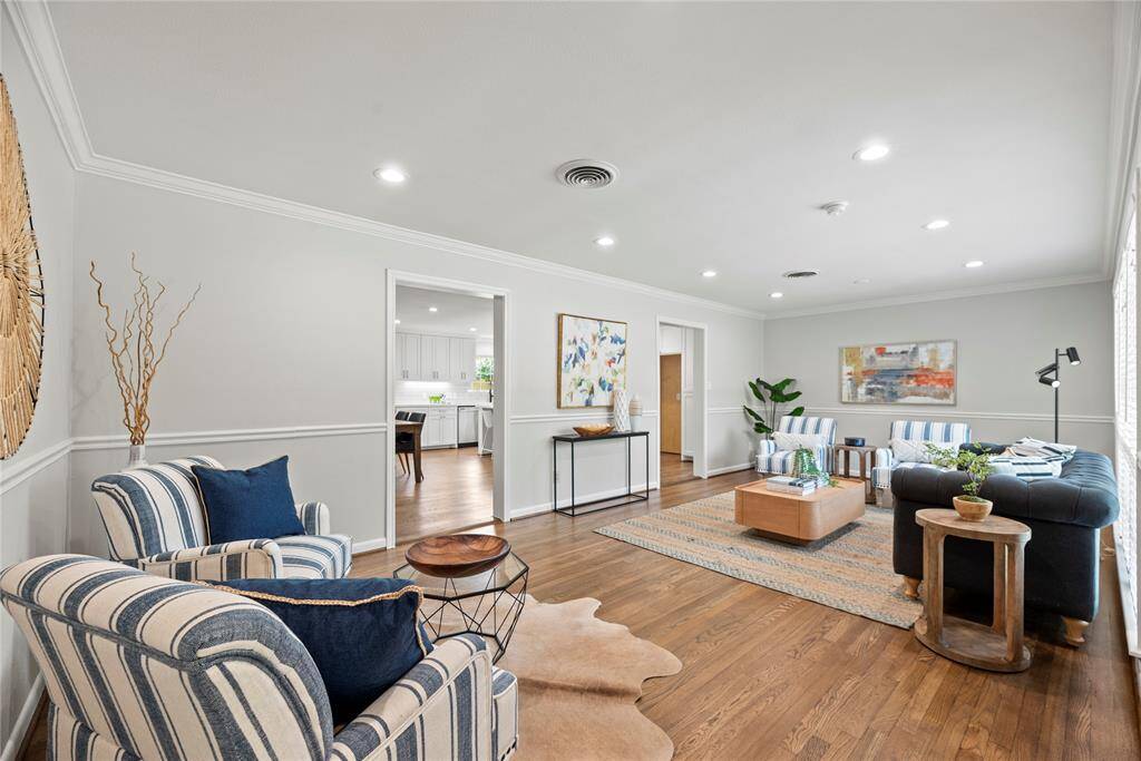 The large living area is light filled with lots of room to entertain.