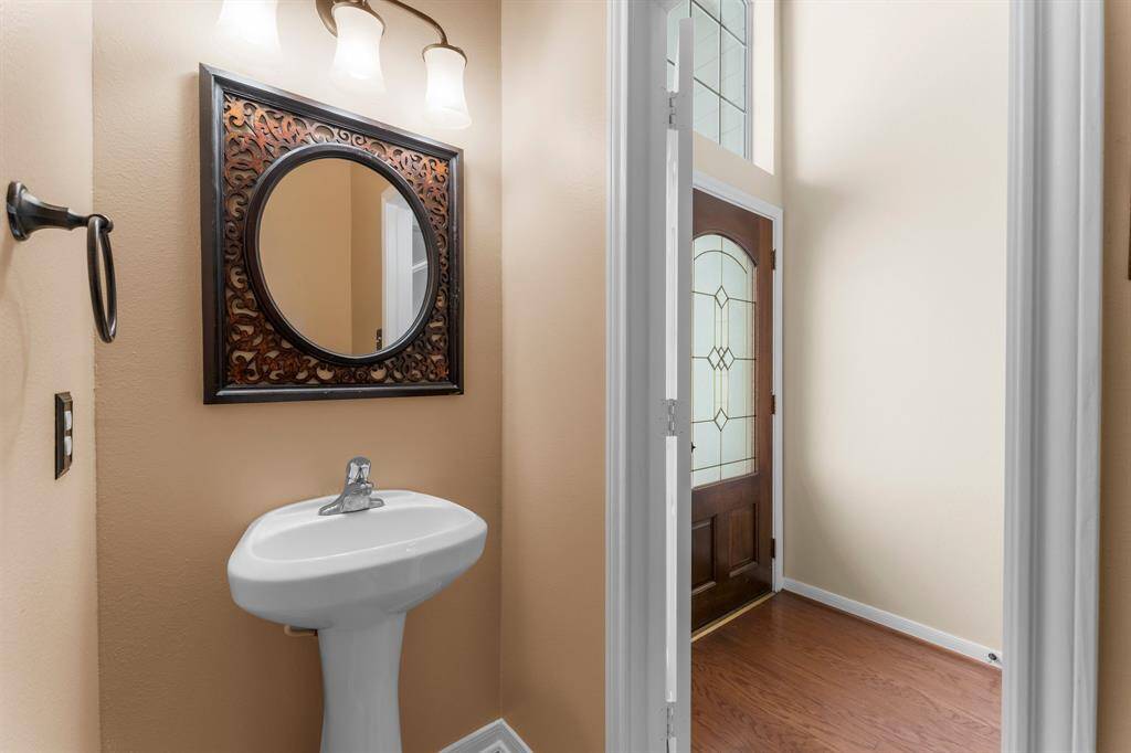 Half bathroom located at the front of the home.