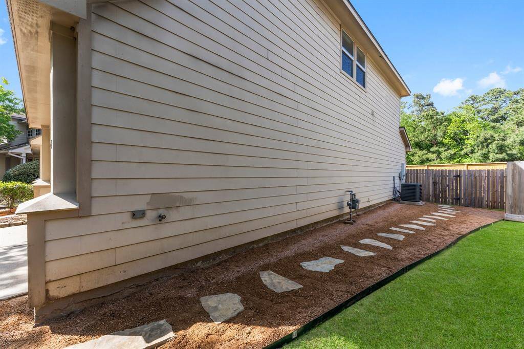 New side landscaping and walkway.