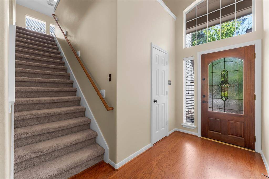 Half bath at the front of the home is easy access for your guests.