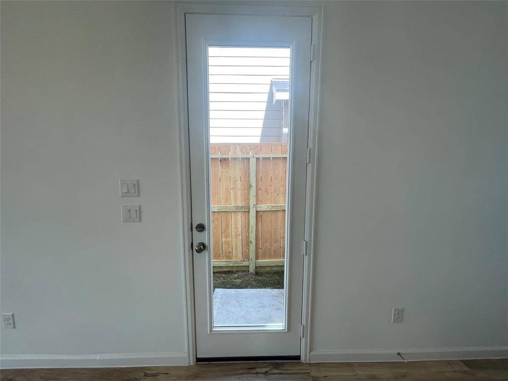 Access to the backyard from the side door.