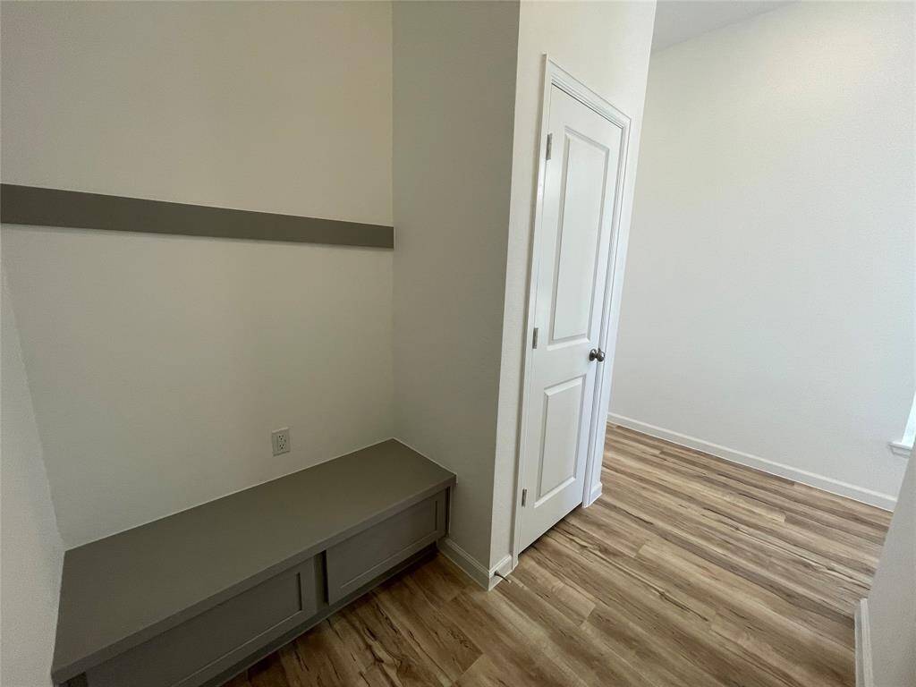 Plenty of storage space in the mud area located right off the entryway with direct access to the garage.