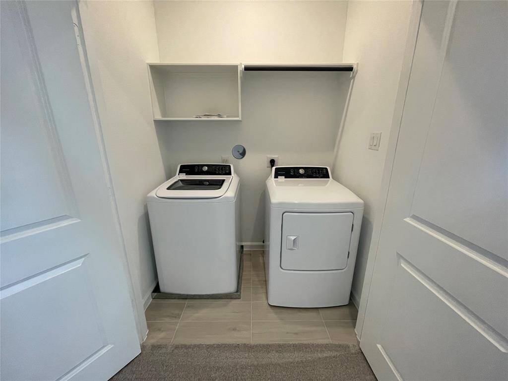 Washer and dryer are included in the rental! Laundry closet is located upstairs.
