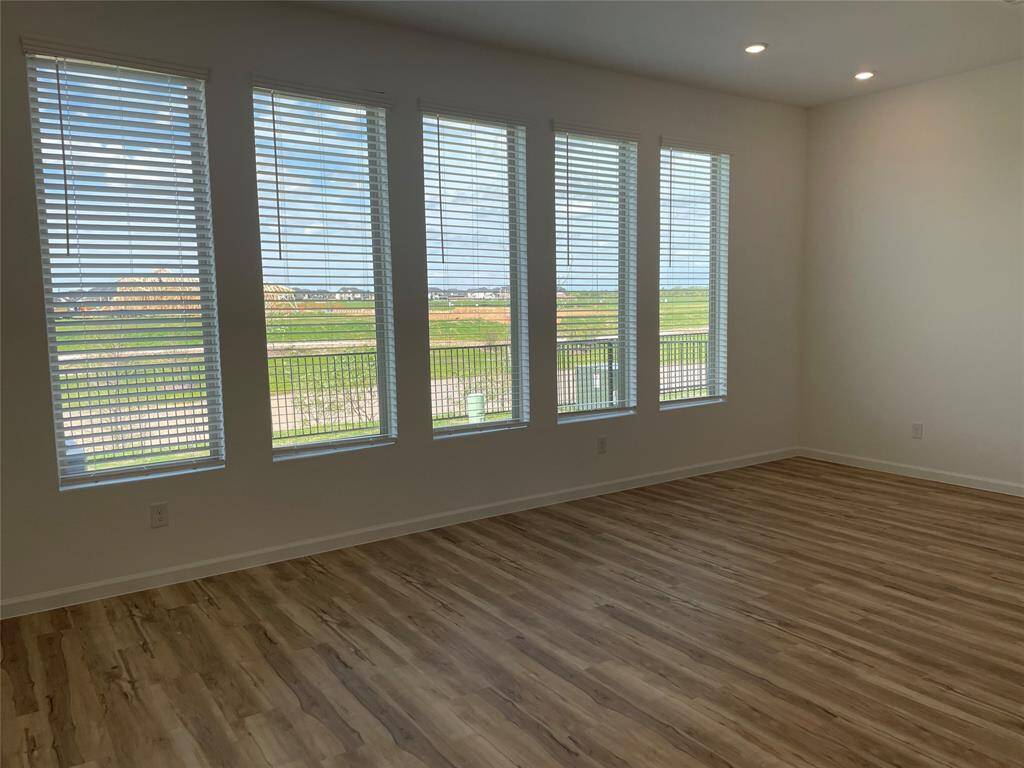 The wall of windows provides so much natural light.