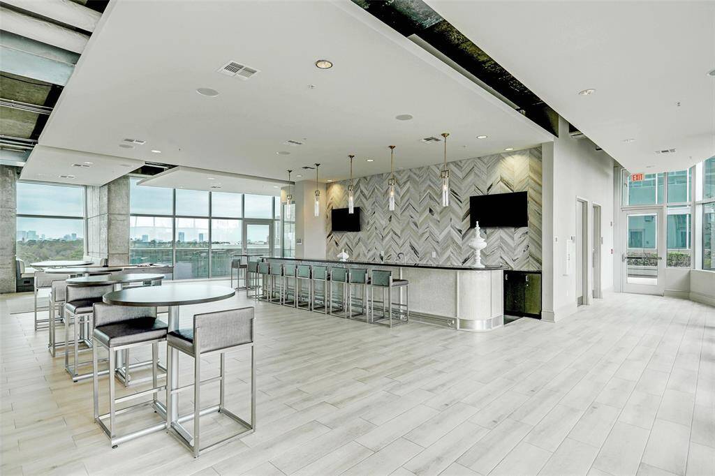 Great lounge/event room at the Mosaic on Hermann Park Social Lounge in Houston, TX, an ideal locale for private events.